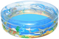 Bestway Opblaasbaar Zwembad 3 Ringen Transparant Tropisch 150x53 cm +6 Jaar Tuin 51045 - thumbnail