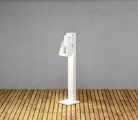 Staande lamp Konstsmide Potenza 7983-250 mat wit 230V staand armatuur 1-lichts 100cm, 1x 4W - thumbnail