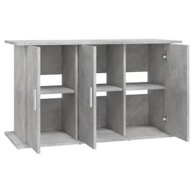 Aquariumstandaard 101x41x58 cm bewerkt hout betongrijs - thumbnail