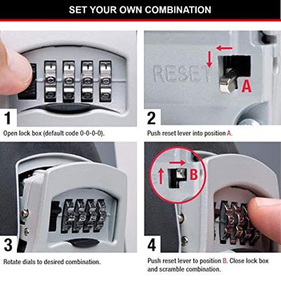 Masterlock Aluminium body, weather resistant, 4 digits variable combination - wit - 5400EURD - thumbnail