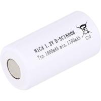 Mexcel SC1800H Speciale oplaadbare batterij Sub-C Geschikt voor hoge temperaturen, Flat-top NiCd 1.2 V 1800 mAh 1 stuk(s) - thumbnail