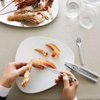 Alessi Kreeftenvork Colombina Fish - FM23/34S4 - 4 Stuks - door Doriana & Massimiliano Fuksas - thumbnail