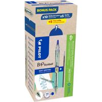 Pilot Ecoball B2P BeGreen balpen, large, blauw, doos van 10 stuks + 10 navullingen - thumbnail
