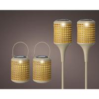 Solar light d10.5h80cm naturel 4st - thumbnail