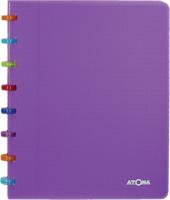 Atoma Tutti Frutti schrift, ft A5, 144 bladzijden, gelijnd, transparant paars - thumbnail
