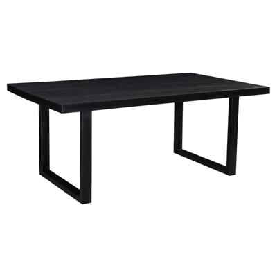 LivingFurn Eettafel 'Kala' Mangohout, 200 x 100cm, kleur zwart