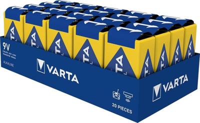 Alkaline Varta Industrial PRO batterij E 9V tray(20) - 3015383 Alkaline Varta Industrial PRO batterij E 9V tray(20) - 3015383