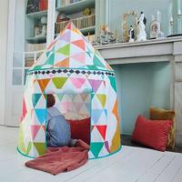 Veelkleurige hut DJECO wit - thumbnail