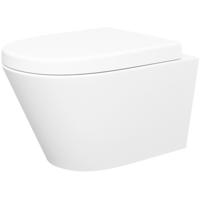 Wiesbaden Stereo Wandcloset Rimless met Vesta Toiletzitting - Softclose en Quick Release - Mat Wit - thumbnail