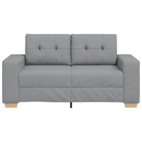 Loveseat bank 120 cm stof lichtgrijs - thumbnail