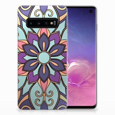 Samsung Galaxy S10 | TPU Case | Purple Flower