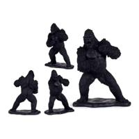 Decoratieve figuren Gorilla Zwart Hars (25,5 x 56,5 x 43,5 cm) - thumbnail