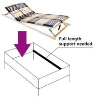 Lamelbodem Bruin 90 x 190 cm Massief beukenhout - thumbnail