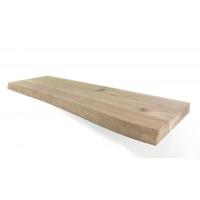 Zwevende wandplank eiken boomstam 120 x 30 cm - thumbnail