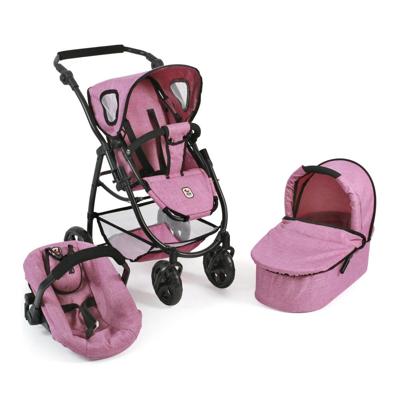 Combi-poppenwagen Emotion All in 1 - Pink Jeans Black