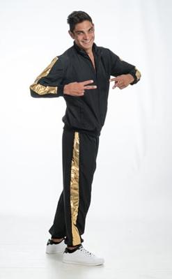 Rapper Outfit Zwart/Goud Volwassenen 2-Delig