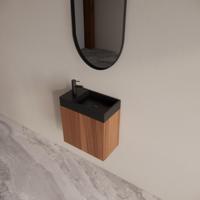 Fontein set BWS Riga Walnoot Met Arion Fontein Zwart - thumbnail