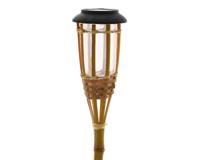 Decoris Led solar fakkel bamboe 54 cm Naturel 1 l flm - thumbnail