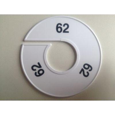 Maatring 11 cm wit/zwart 62