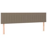 Boxspring met matras stof taupe 200x200 cm - thumbnail