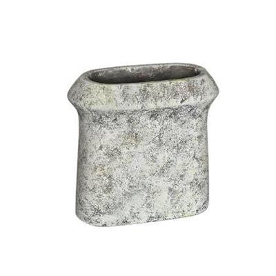 PTMD bloempot nimma ovaal m cement grijs 30 cm | 2 stuks PTMD bloempot nimma ovaal m cement grijs 30 cm | 2 stuks