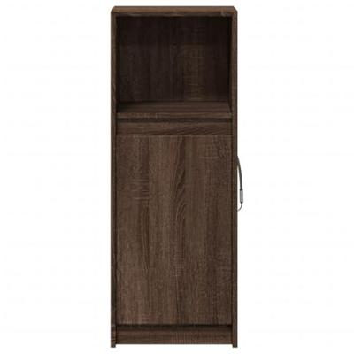 Dressoir met LED 38x34x100 cm bewerkt hout bruin eikenkleur Dressoir met LED 38x34x100 cm bewerkt hout bruin eikenkleur