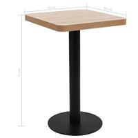 Bistrotafel 50x50 cm MDF lichtbruin - thumbnail