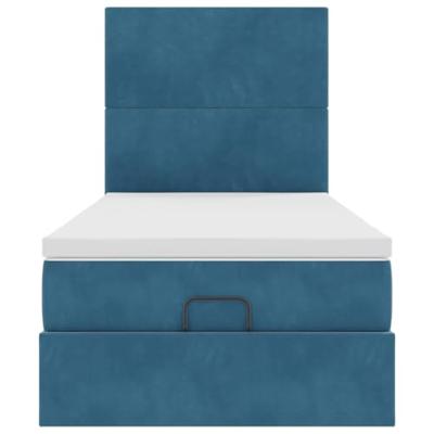 Ottoman bed met matrassen en LED's 100x200cm fluweel