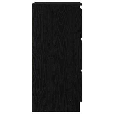 Dressoir 37,5x35x76 cm spaanplaat zwart eikenkleurig Dressoir 37,5x35x76 cm spaanplaat zwart eikenkleurig