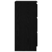 Dressoir 37,5x35x76 cm spaanplaat zwart eikenkleurig - thumbnail