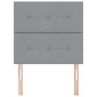 LED-hoofdbord met LED -striplichten Lichtgrijs 100 cm Stof - thumbnail