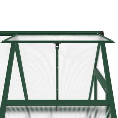 VidaXL Tuinkas met basisframe 169x114x202 cm aluminium groen