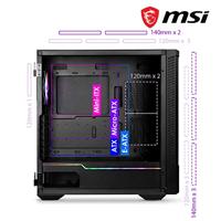 ATX Semi-toren BehuizingMSI 306-7G18R21-809 Zwart - thumbnail