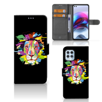 Motorola Moto G100 Leuk Hoesje Lion Color - thumbnail