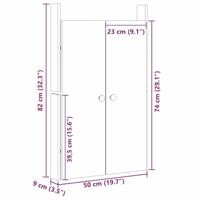 VidaXL Keukendeur 2 pcs bruin 50 x 9 x 82 cm massief douglas - thumbnail