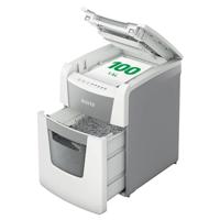 Leitz IQ Autofeed Small Office 100 P4 Papierversnipperaar 100 vellen Cross cut 4 x 30 mm P-4 34 l Ook geschikt voor Paperclips, Nietjes, Creditcards - thumbnail