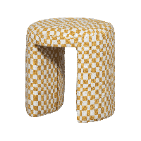 WOOOD Krukje 'Charlie' Geweven, kleur Geel - thumbnail