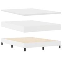 Bedframe met matras met matras Wit 140 x 190 cm Kunstleer - thumbnail