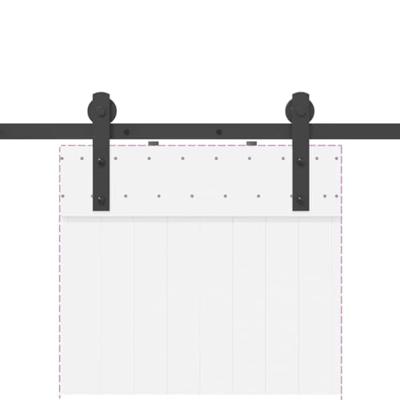 VidaXL Doos met onderdelen voor schuifdeur 213,5 cm staal zwart