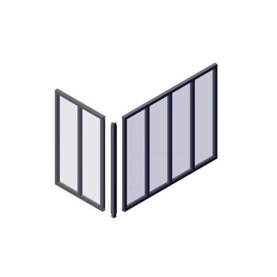 Hoekpaal - OPTIMUM - H50 X B30 cm - Zwart