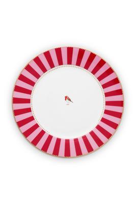 Pip Studio Love Birds Dinerbord Rood/Roze 26,5 cm