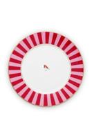 Pip Studio Love Birds Dinerbord Rood/Roze 26,5 cm - thumbnail