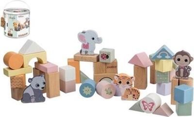 Joueco the wildies houten blokken, 50st
