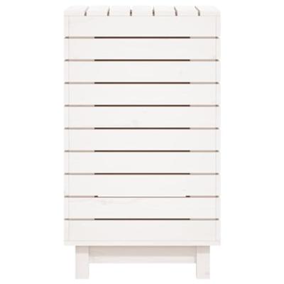 Wasmand 44x44x76 cm massief grenenhout wit Wasmand 44x44x76 cm massief grenenhout wit