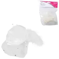 Haarclip bruid bloem wit 11 cm | 24 stuks - thumbnail