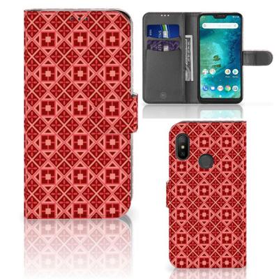 Xiaomi Mi A2 Lite | Telefoon Hoesje | Batik Rood Xiaomi Mi A2 Lite | Telefoon Hoesje | Batik Rood