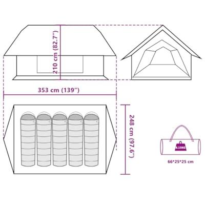Tent 5-persoons waterdicht blauw Tent 5-persoons waterdicht blauw