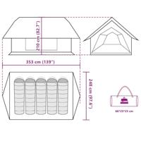 Tent 5-persoons waterdicht blauw - thumbnail