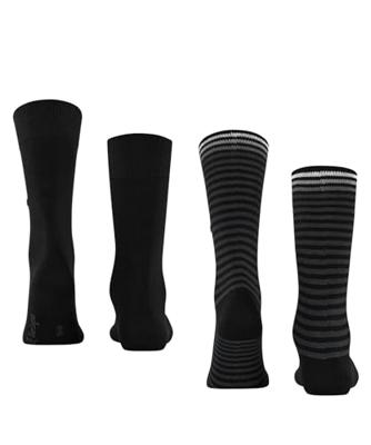 Burlington 2-paar Everyday heren sokken - Stripe - Biologisch katoenen sokken met streep print