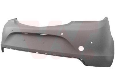 rear bumper primerized with holes for park sensors (4 holes)
